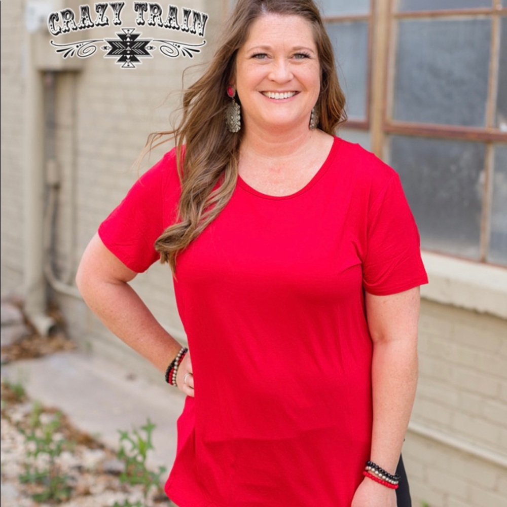 Crazy Train Just Peachy Top - Red